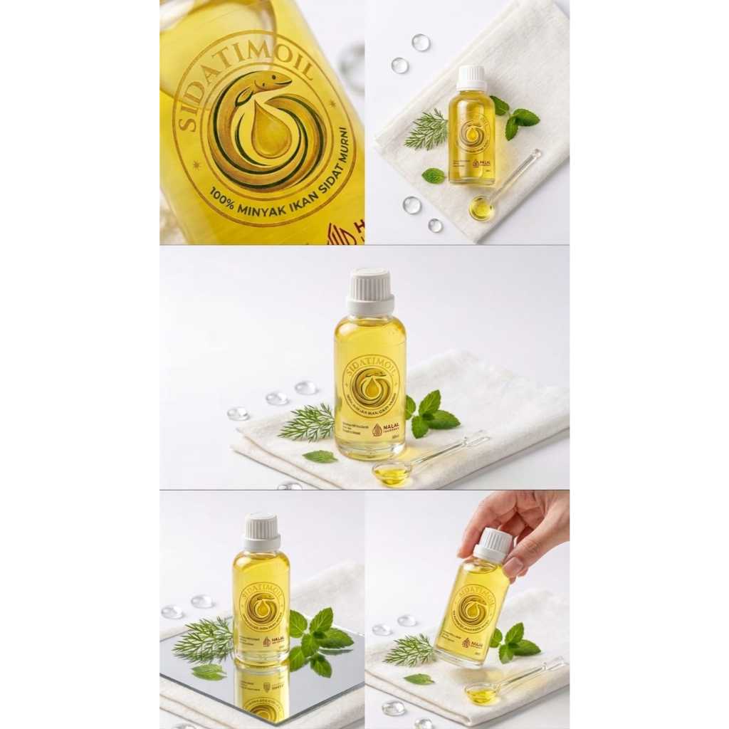 Sidatimoil Minyak Ikan Sidat Murni 50ml - Ekstrak Ikan Moa Asli Kaya Omega 3,6,9