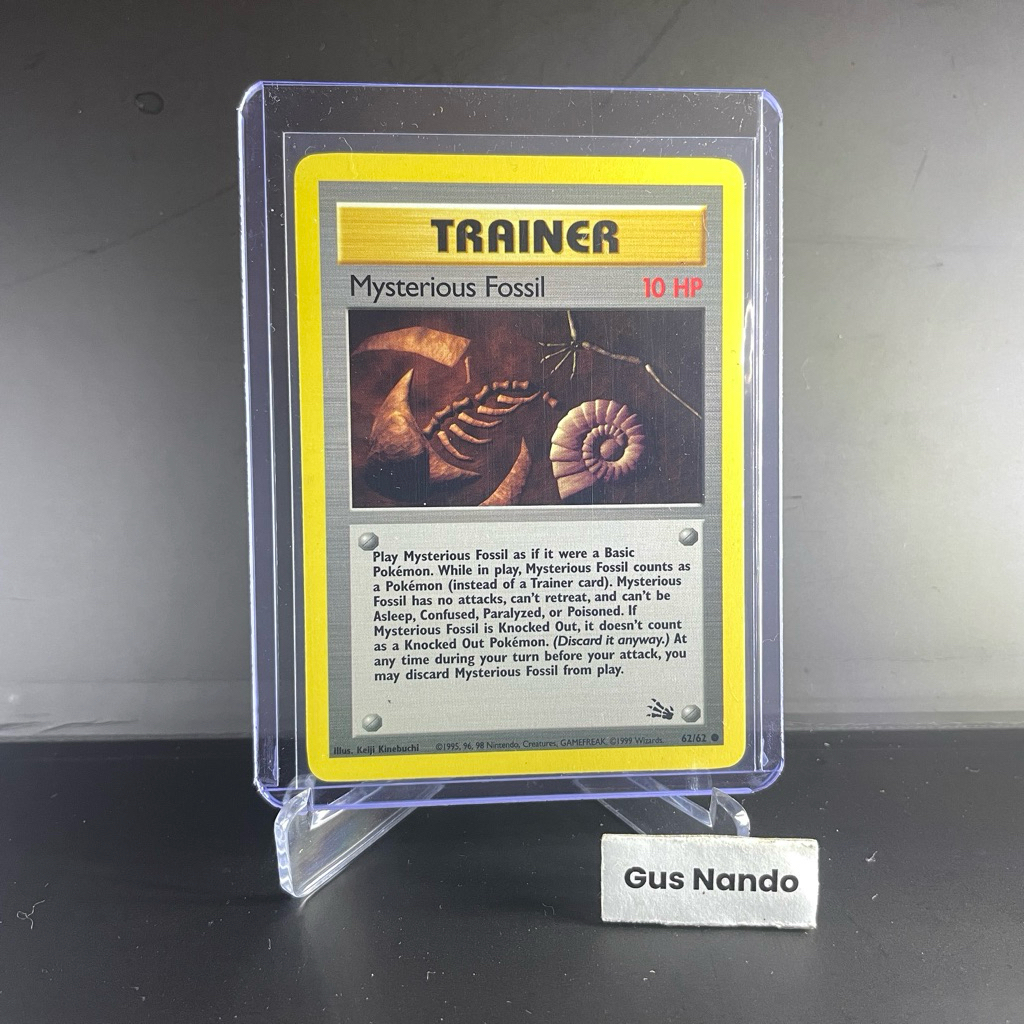 Mysterious Fossil 62/62 1999 Kartu Pokemon Vintage English TCG Original