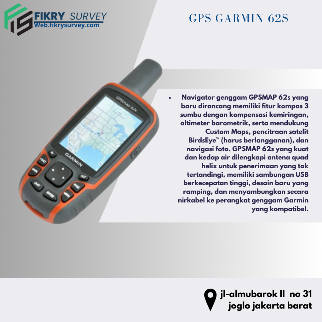 Gps Garmin 62s batangan/gps Garmin 62s bekas