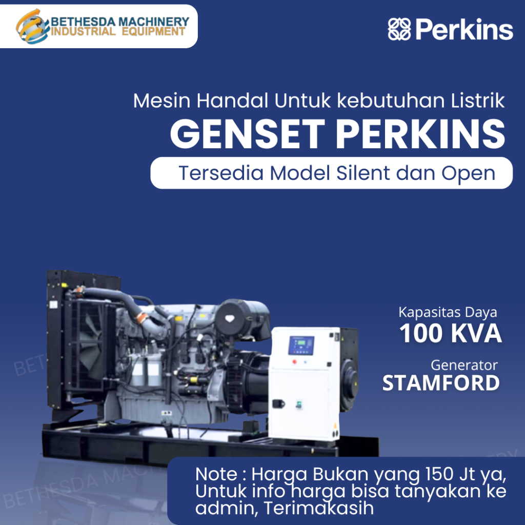 Perkins Genset 100 Kva Silent Type Generator Stamford