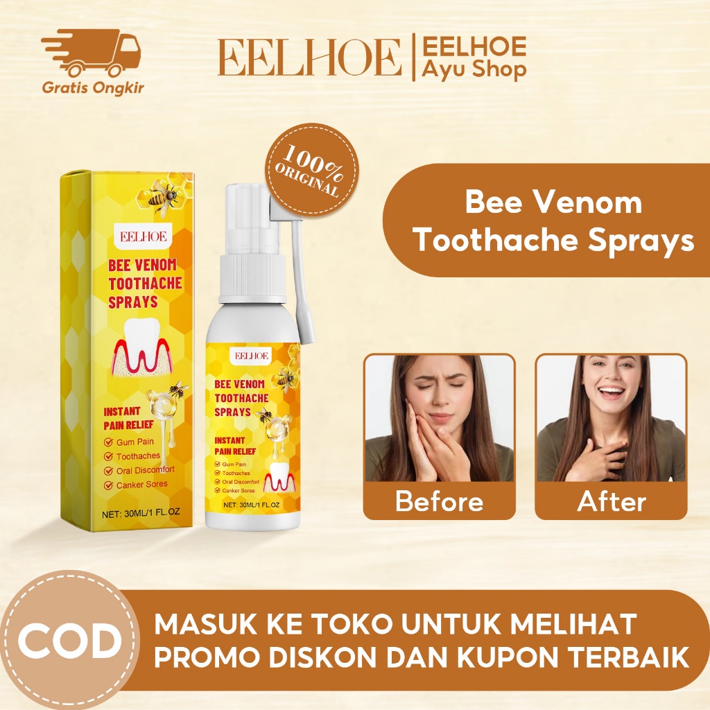 EELHOE Toothache Spray 30ml Obat Sakit Gigi Semprot Obat Gusi Bengkak Obat Sakit Gigi Dan Gusi Tooth