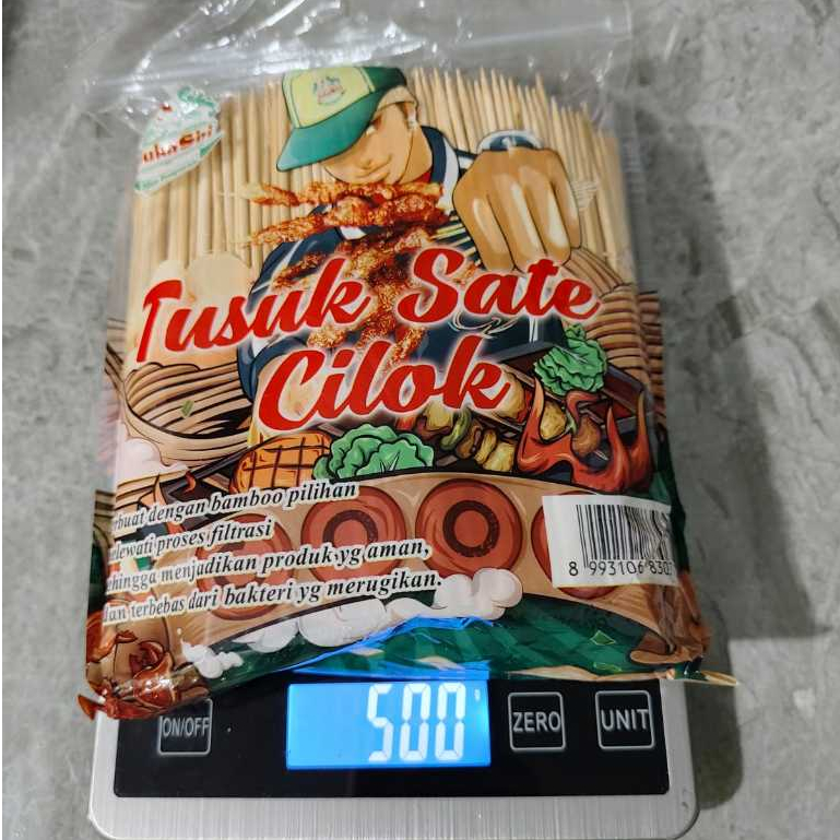 Tusuk Sate Cilok 15cm isi 500Gram / Tusuk Sate Bambu Bamboo Kiloan