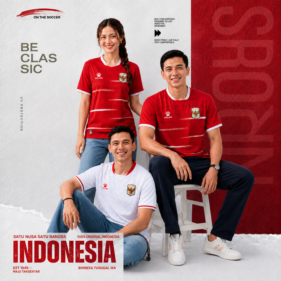 Baju Kaos Bola Jersey Timnas Indonesia 2026 Home  Away Benzema Grade Ori Unisex Terbaru new