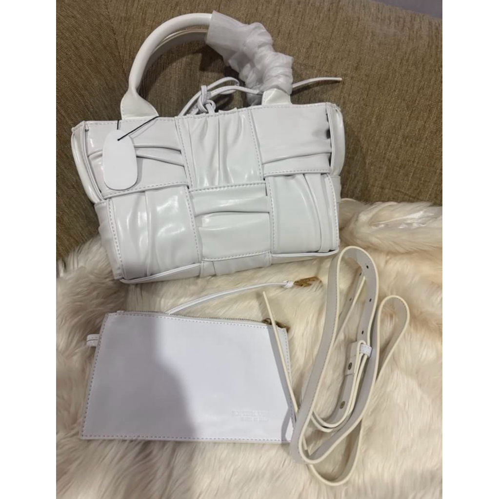 Tas Putih Kulit Asli