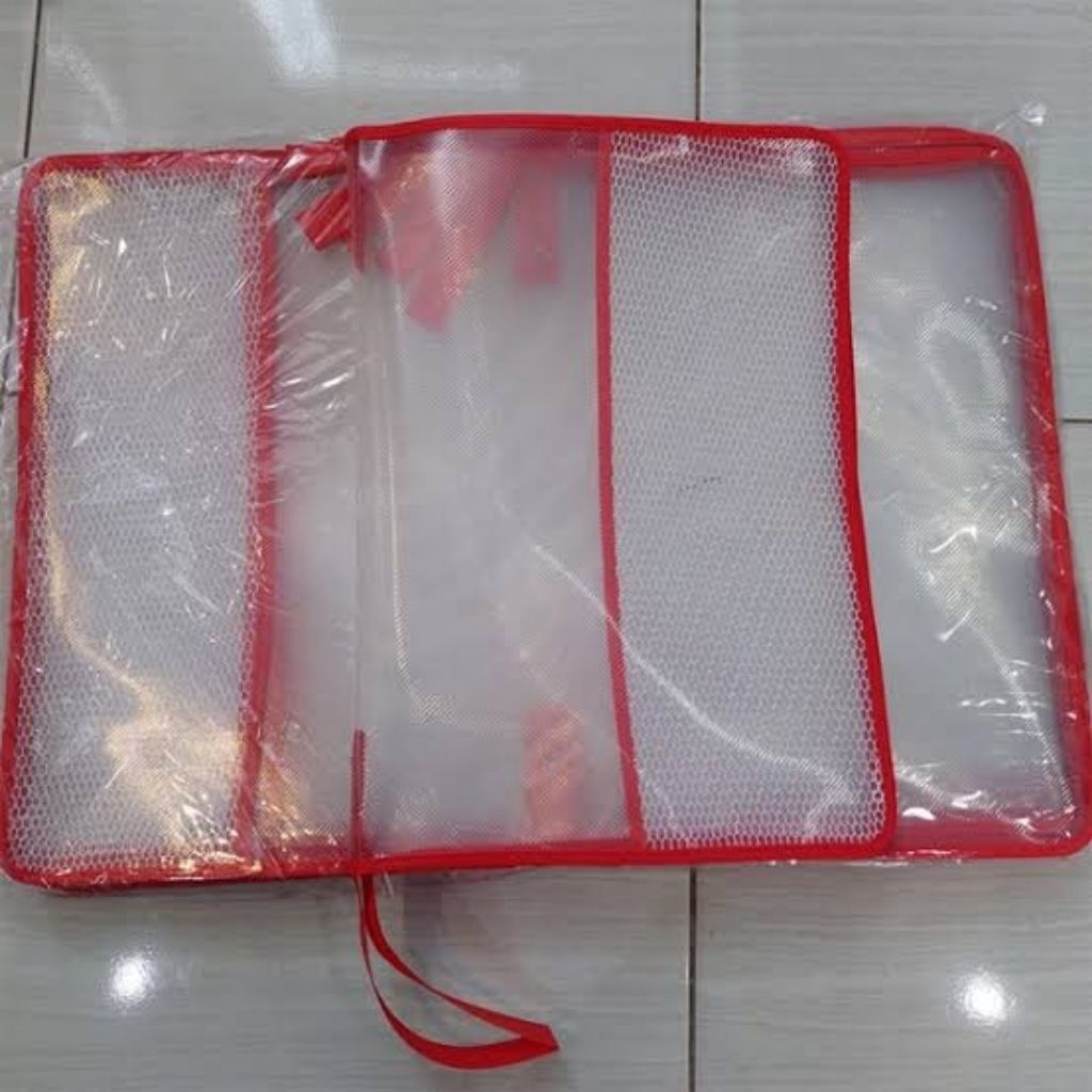 (1 Pcs) Map Zipper Bag Plastik F4 FOLDER ONE ZBO 100F Tebal Hitam /Biru / Merah / Hijau / Kuning / O