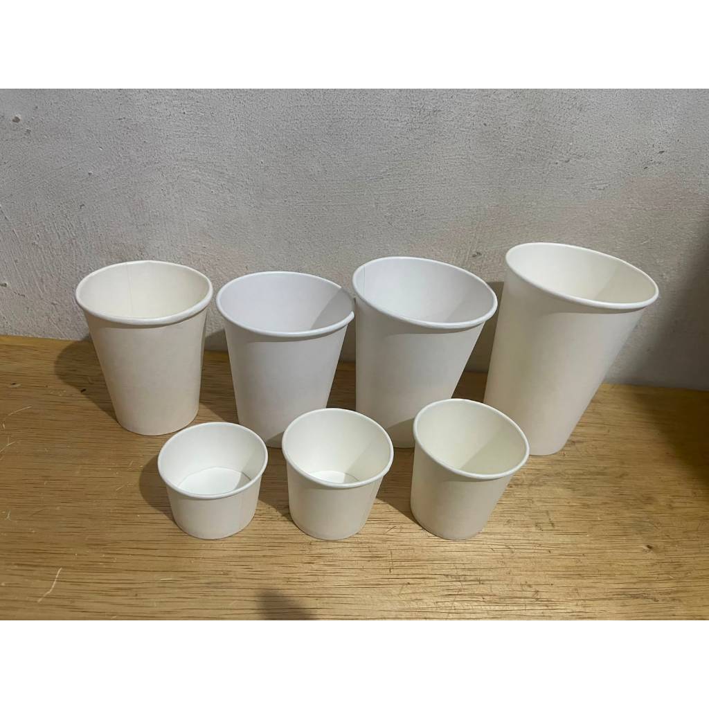 Paper Cup Hot 2Oz, 3Oz, 4Oz, 8Oz, 12Oz, 16Oz / Gelas Kertas Kopi Tahan Panas PAPER CUP WHITE