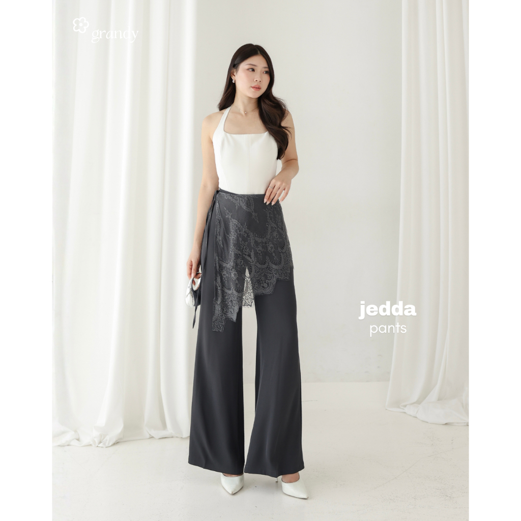 (READY NOW) GRANDY - Jedda Veil Lace Pants / Celana Panjang Wrap Renda