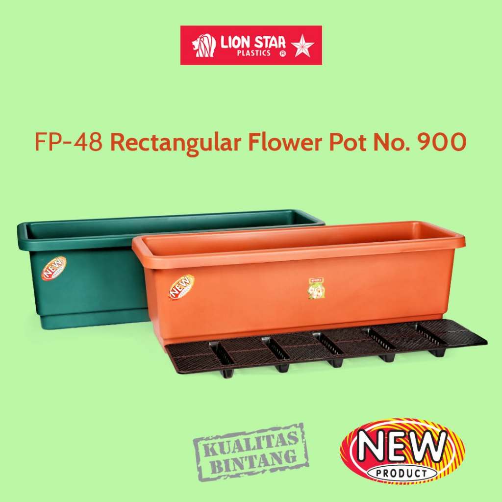 FP-48 Rectangular Flower Pot No.900 Pot Persegi Panjang Lion Star FP-48 Rectangular Flower Pot No. 9