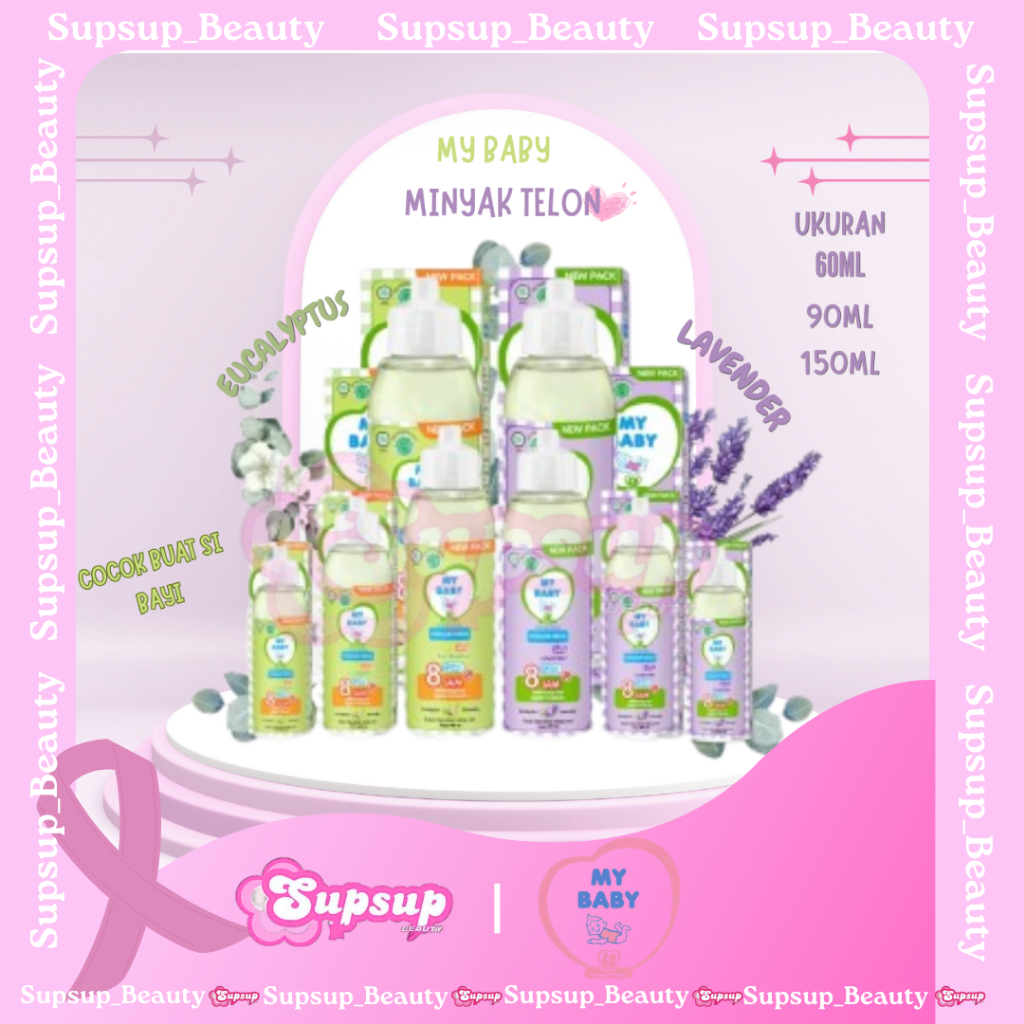 (ECER) MY BABY Minyak Telon Plus Eucalyptus / Lavender 60ml / 90ml / 150ml