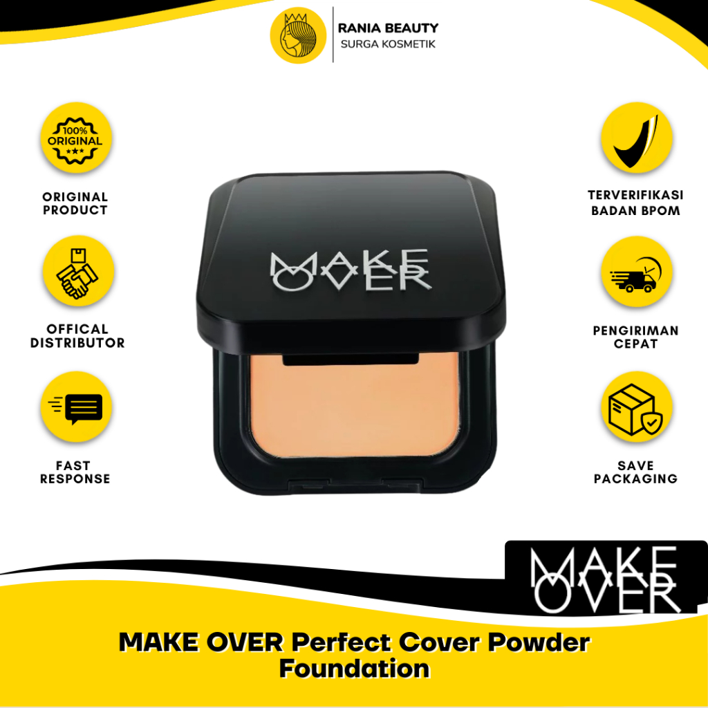 RANIA - MAKE OVER PERFECT COVER TWO WAY CAKE - TWC, Compact Powder High Coverage