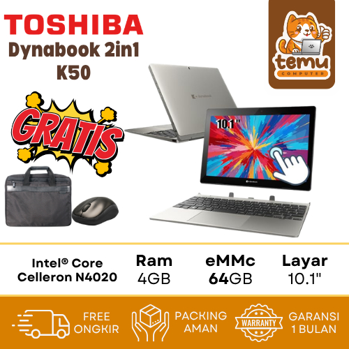 Laptop 2 in 1 Toshiba Dynabook K50 - Second Murah Bergaransi