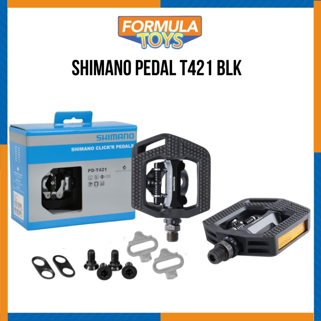 PEDAL SEPEDA MTB HYBRID SHIMANO PEDAL T421 BLACK