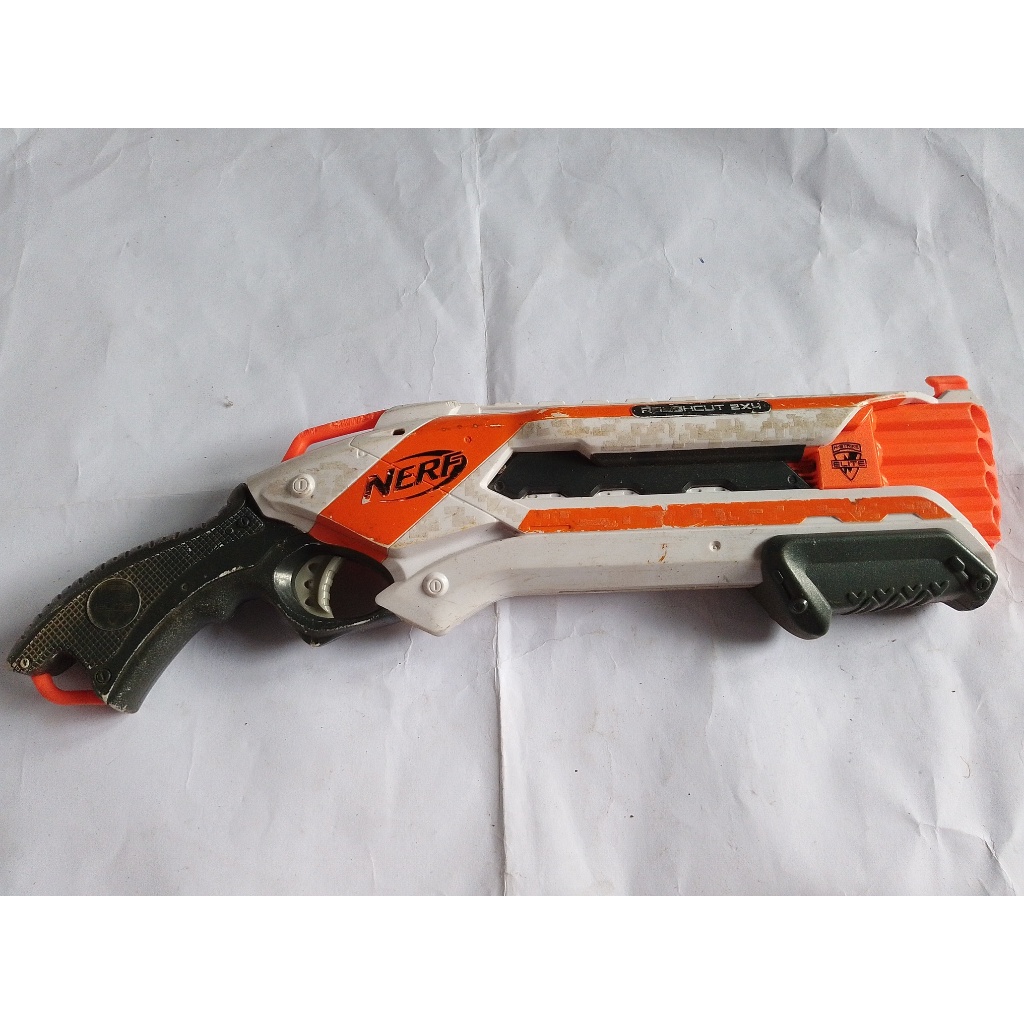 Nerf N-Strike Elite Roughcut 2x4 var putih orange mainan tembakan anak