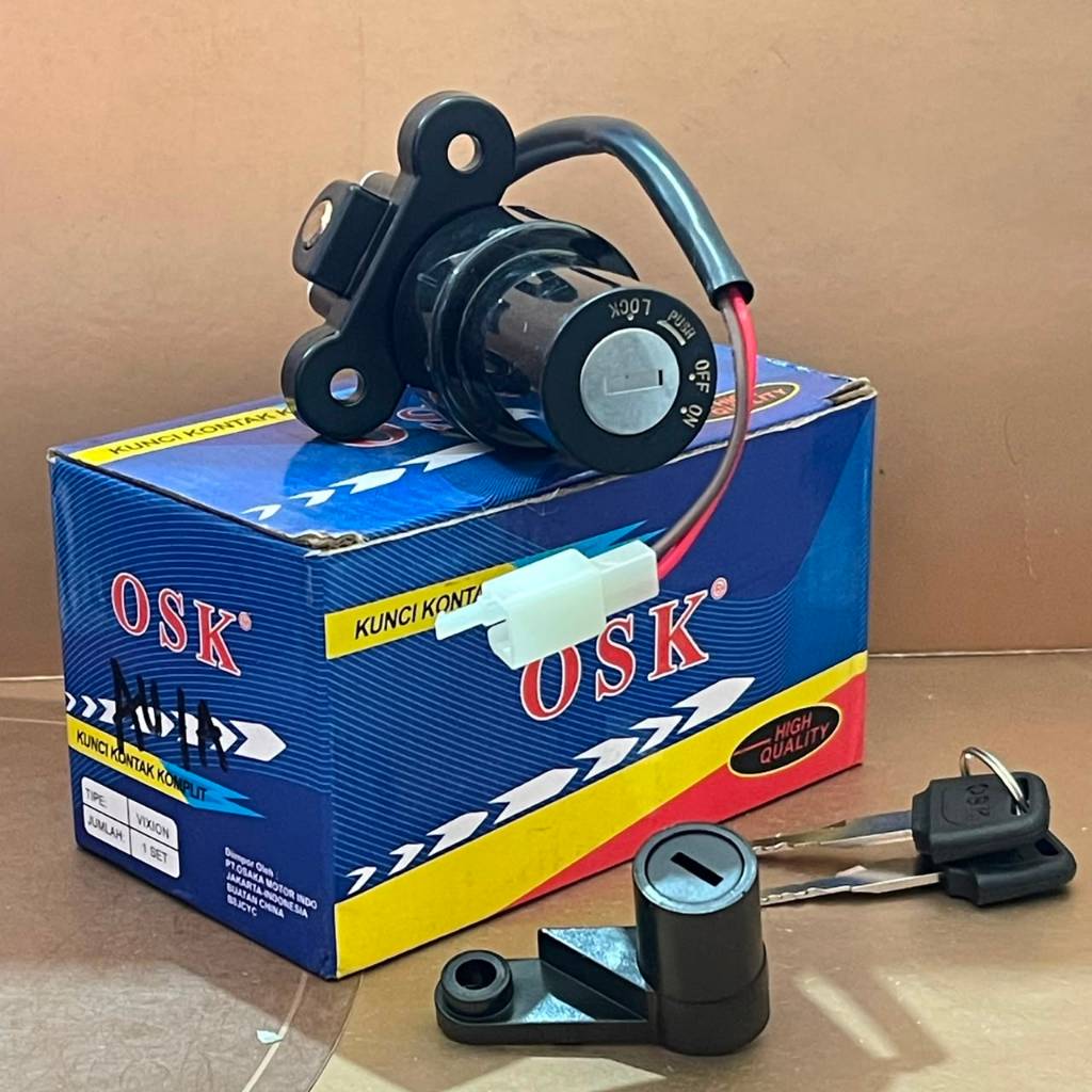 [1 SET] KUNCI KONTAK VIXION PLUS KUNCI JOK MERK OSK KONTAK ASSY MOTOR VIXION SET KUNCI JOK KOMPLIT