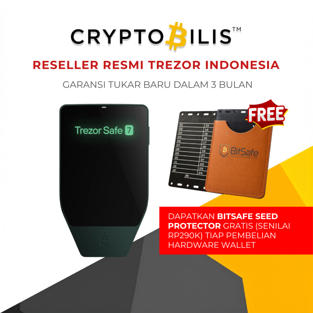 Trezor Safe 7 - Reseller Resmi Trezor CryptoBilis Indonesia