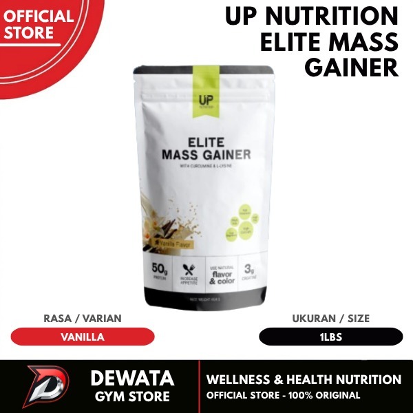 UP Nutrition Elite Mass Gainer 1 lbs Weight Gainer Tinggi Kalori 1 lbs BPOM Weight Gainer