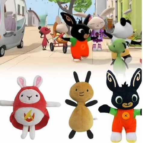 Boneka Virall kelinci hitam 27 cm kelinci & Semut hitam kartun Boneka Mainan anak Dolls Toys
