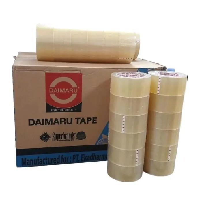 Opp Tape Bening / Coklat Daimaru / Lakban Bening / Coklat 2 Inch 48mm x 90Y Harga ( 1 Karton Isi 72 