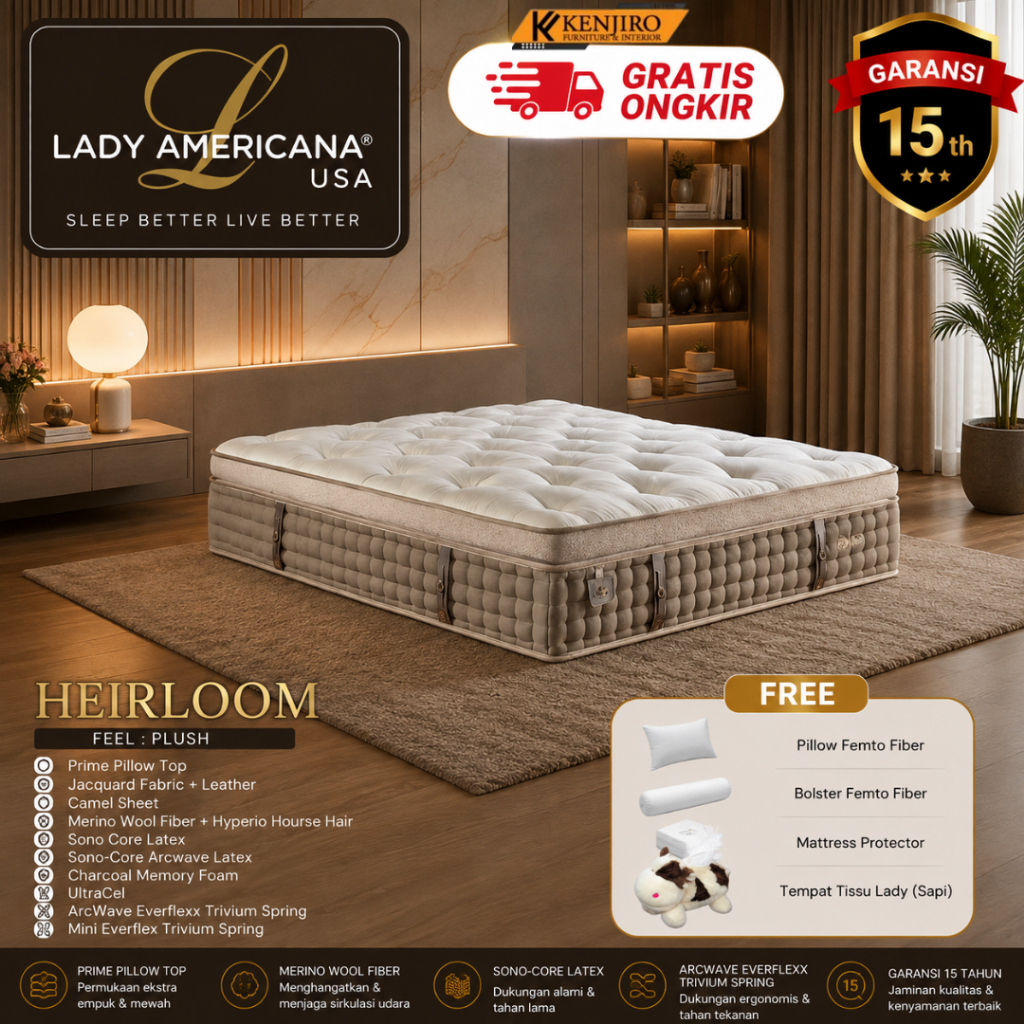 Kasur Springbed Lady Americana Heirloom Hanya Kasur