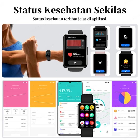 HEMAT SAMSUNG Smartwatch Smartband Galaxy Fit-5 IP68 Sleek Aluminum Alloy Case Smartband Pemantauan