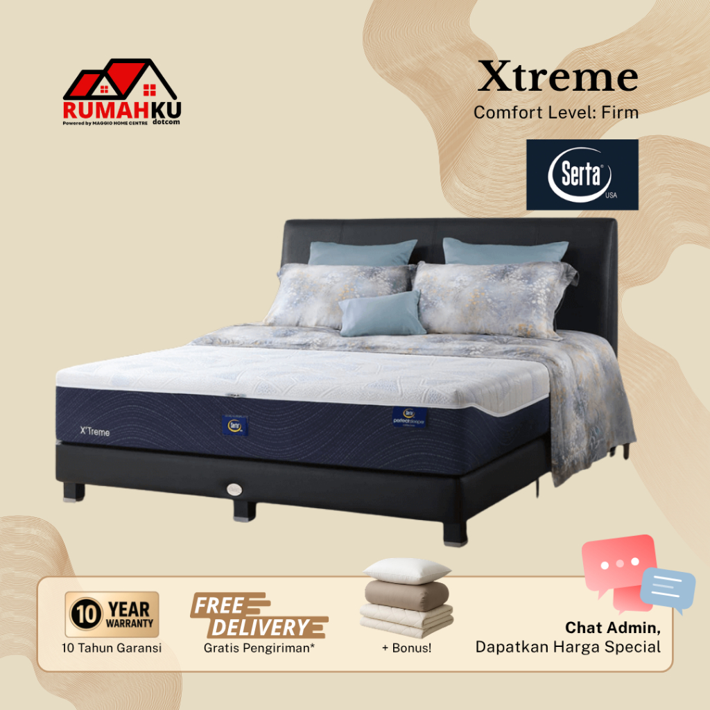 KASUR SPRINGBED KESEHATAN - KASUR TULANG BELAKANG -  KASUR SERTA XTREME - SERTA