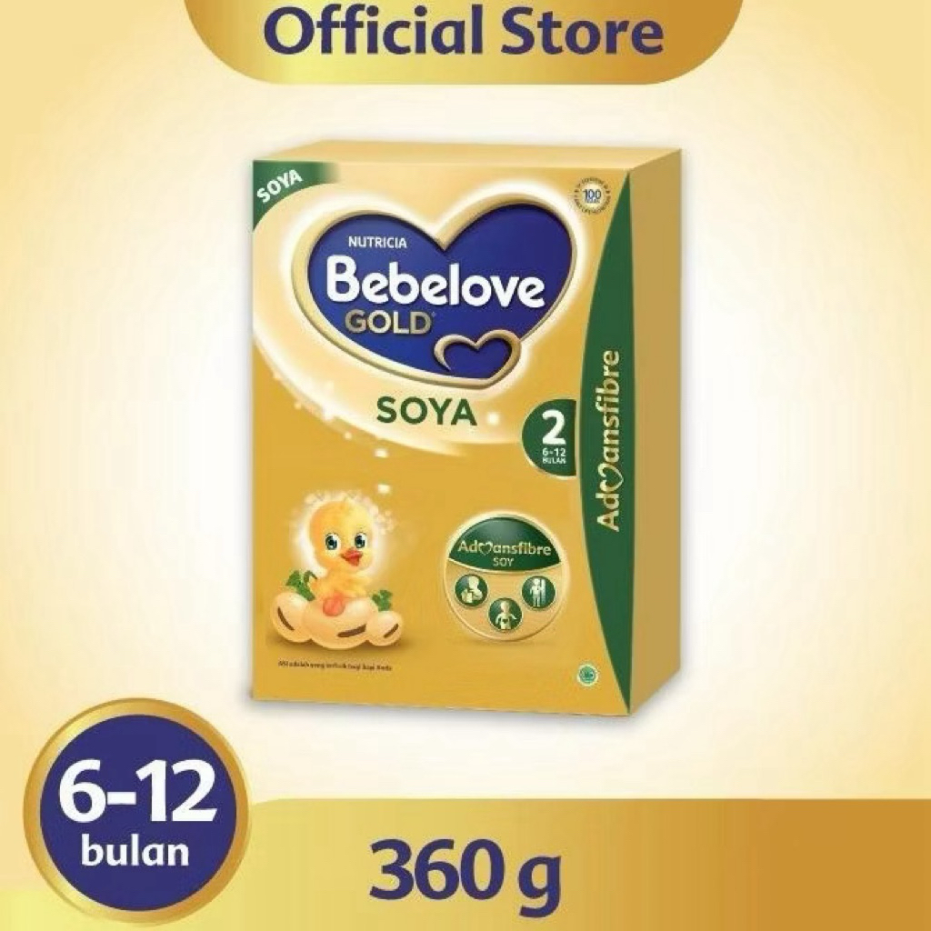 Susu Formula Soya Bayi Bebelove Gold 360gr - Isolat Protein Kedelai, Dukung Pertumbuhan Optimal