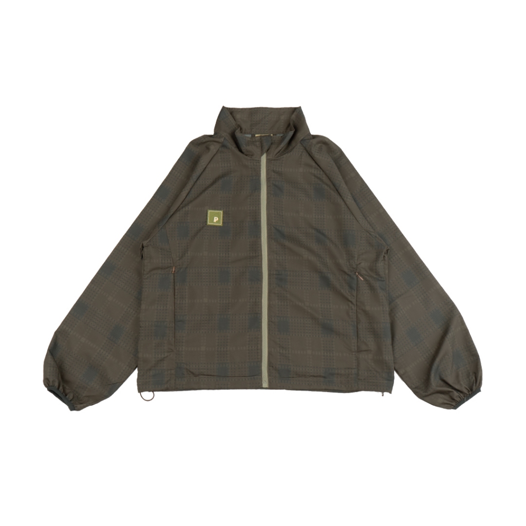 Pattero - Jaket Parasut Lightweight Pocketable Oak Ring Dots Plaid Packable Jacket