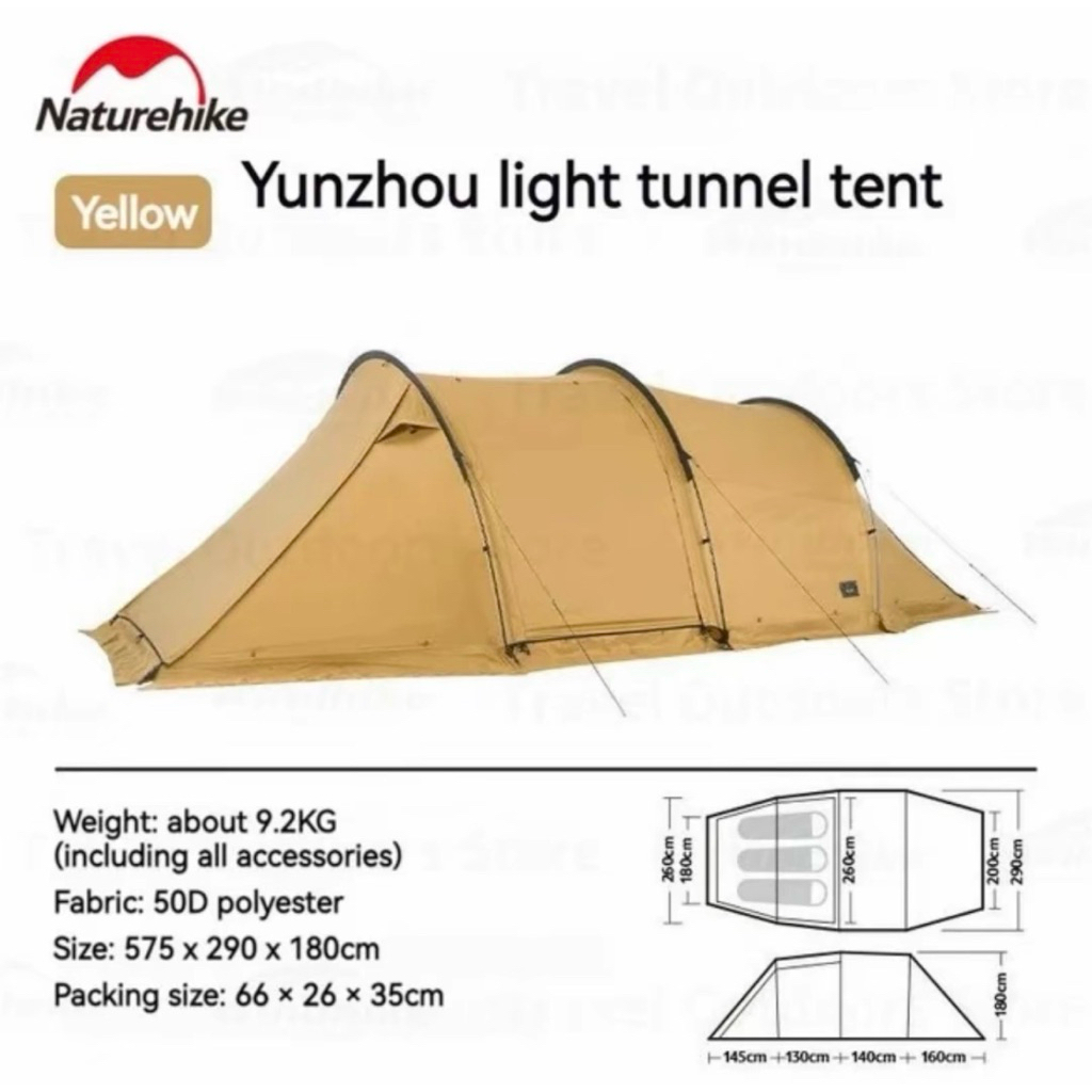 Preloved tenda naturehike cloud vessel tunnel light atau cloud boat
