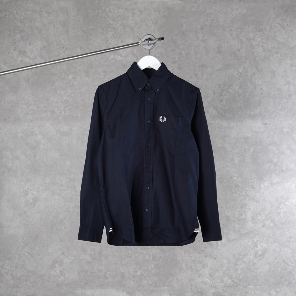 Fred Perry Long Sleeve NAVY / Kemeja Panjang Fred Perry