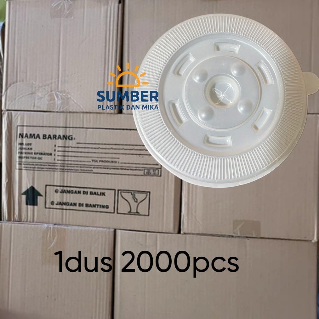 [ 1dus/karton ] Lid Tutup Gelas OZ Cup LId Flat Butek Tutup Gelas Plastik Oval Butek 10 12 14 16 18 