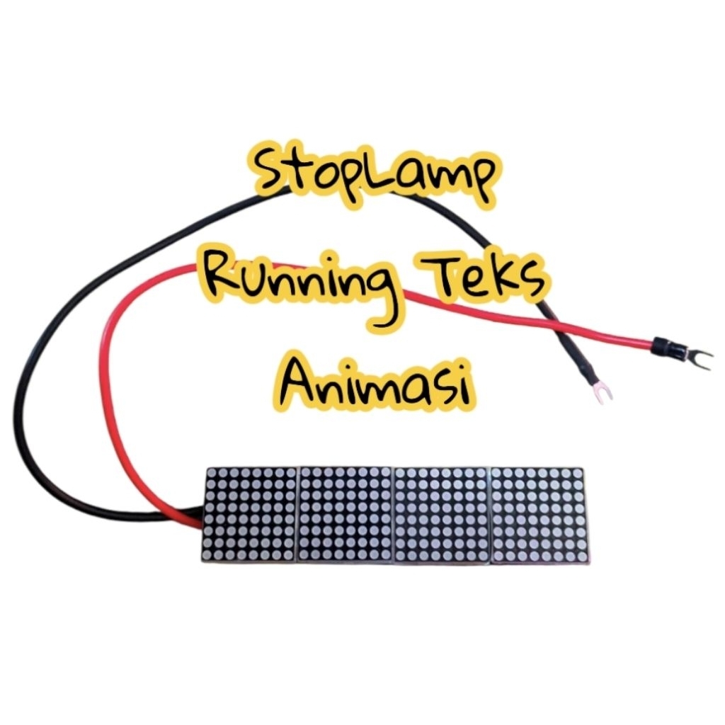 lampu rem teks animasi / running teks animasi motor mobil / stoplamp lazy teks animasi