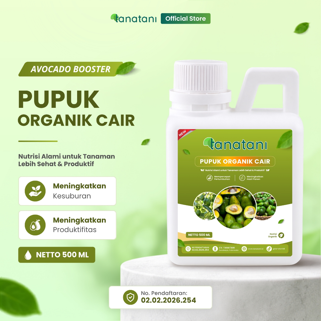 TANATANI - AVOCADO BOOSTER 500ML - Pupuk Cair dan ZPT untuk Stimulan Pembuahan Tanaman Alpukat 500Ml
