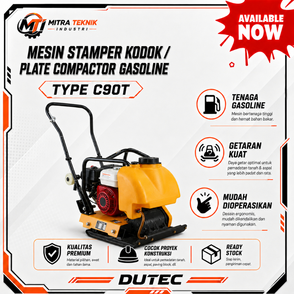 Stamper Kodok Gasoline Type C90T / Plate Compactor Gasoline Type C90T