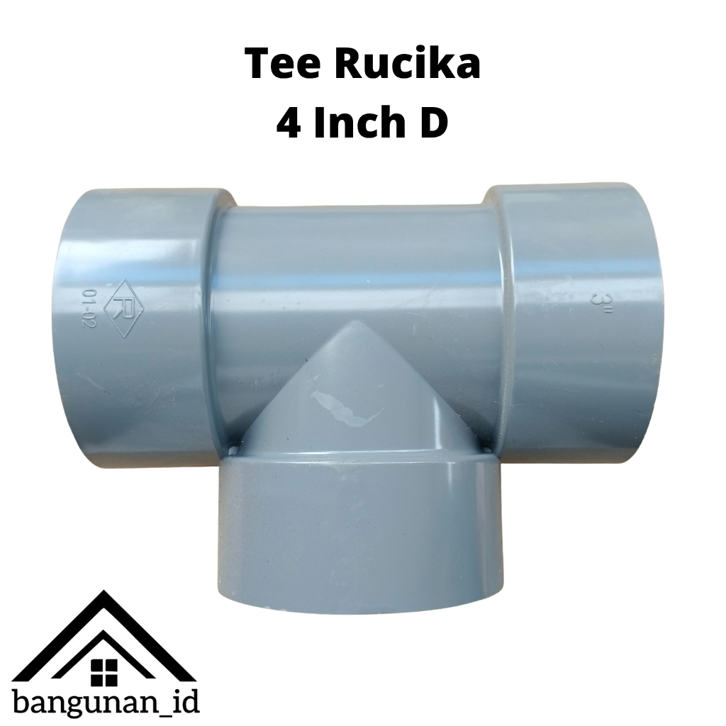 Tee Rucika Pipa PVC 4 Inch D Tee Sambungan Pipa Pralon Rucika 4 Inch in " D Paralon Peralon Sambunga