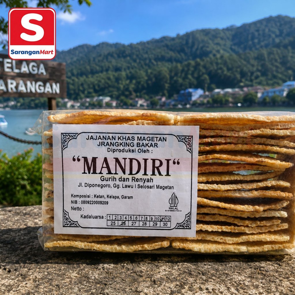 Jrangking Bakar Mandiri Khas Magetan | Kerupuk Ketan Bakar Gurih Renyah Camilan Tradisional | Oleh-O