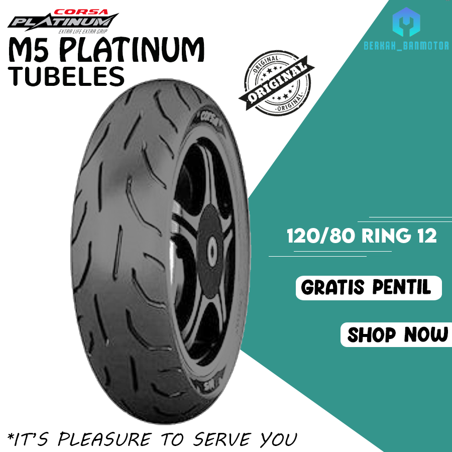 Ban Motor CORSA M5 PLATINUM 120/80 Ring 12 Tubeless