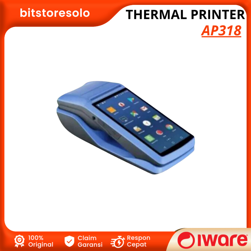 ANDROID POS KASIR THERMAL PRINTER 58MM SUPP MOKA GOBIZ WITH NFC IWARE AP318