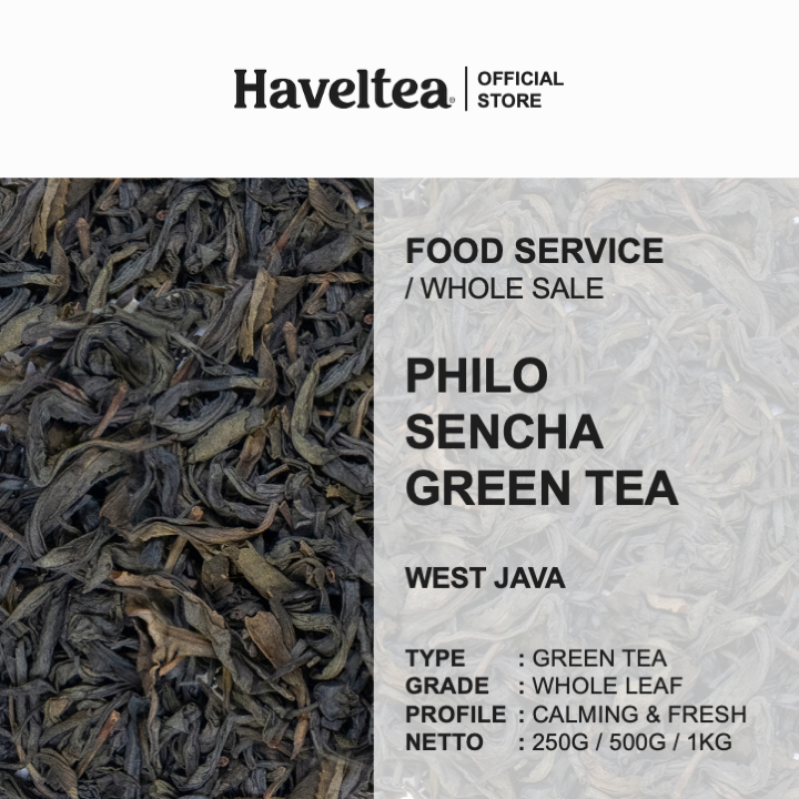 Haveltea Philo Sencha Green Tea - 100% Pure Teh Hijau Sencha Premium Grade - Loose leaf 1000g