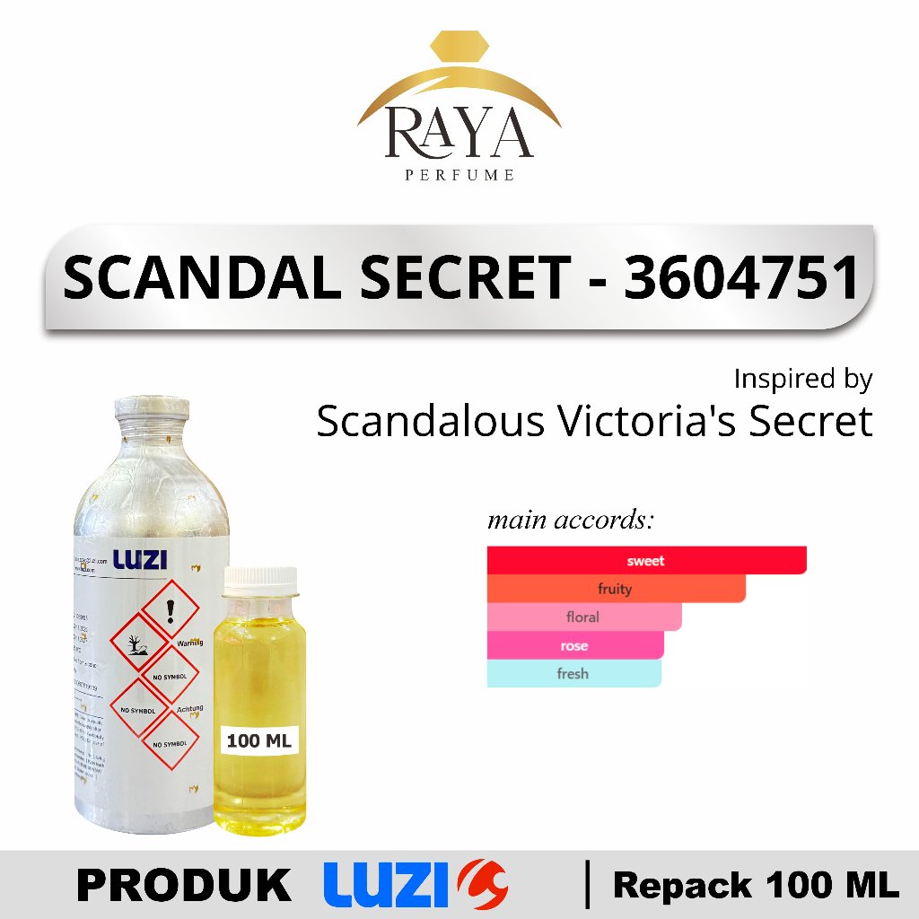 SCANDAL SECRET Searah SCANDALOUS VS Produk LUZI - Repack 100 ML