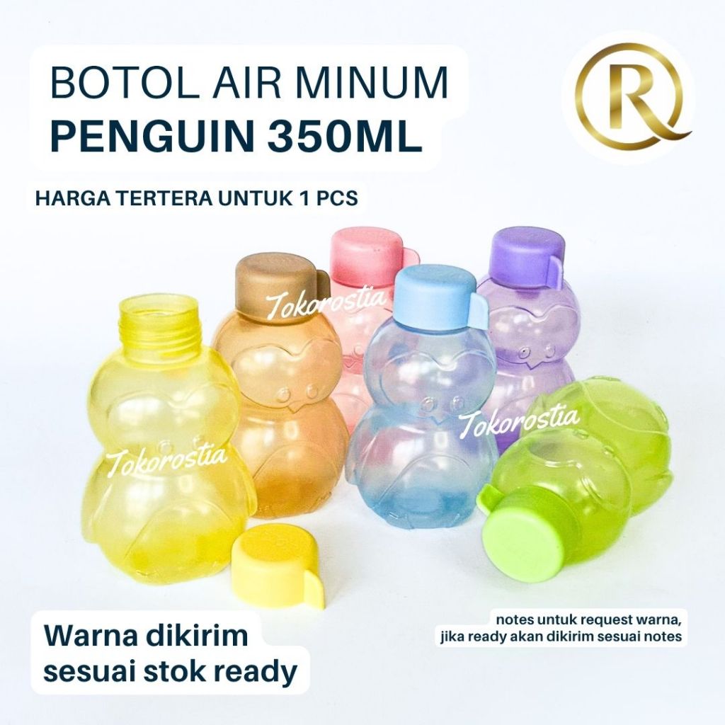 Botol Air Minum Penguin 350ml Plastik Viola