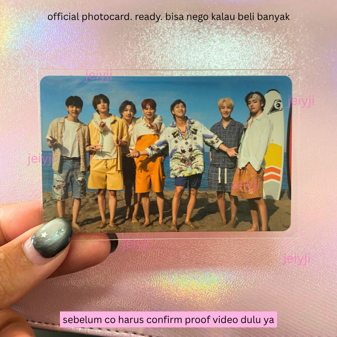 bts official photocard - bangtan butter ot7 grup pc