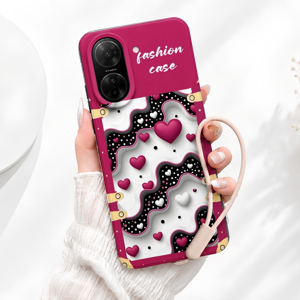 Case Redmi A5 TPU Bening Fashioncase + Tali Gantung
