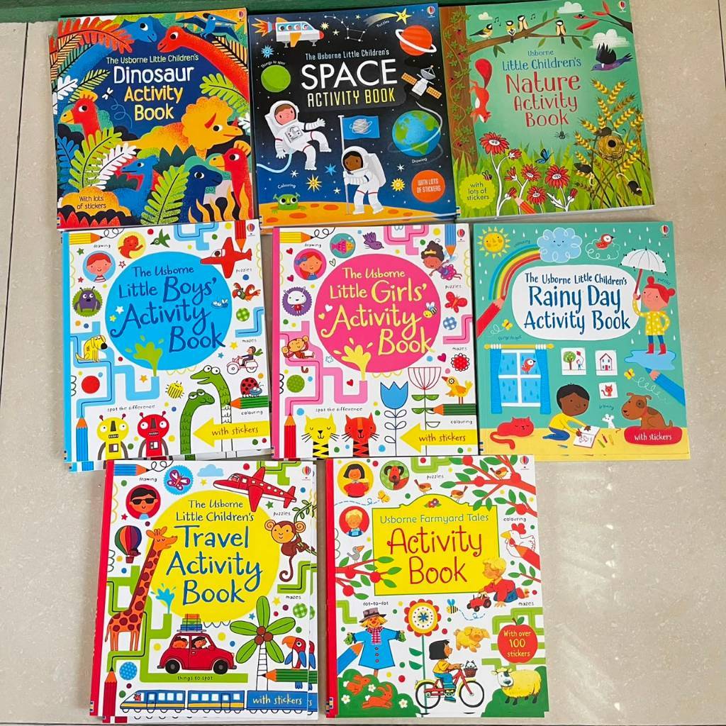 Buku Aktivitas Anak Usborne Little Children's Activity Book dengan Stiker Tema Nature Usborne Little