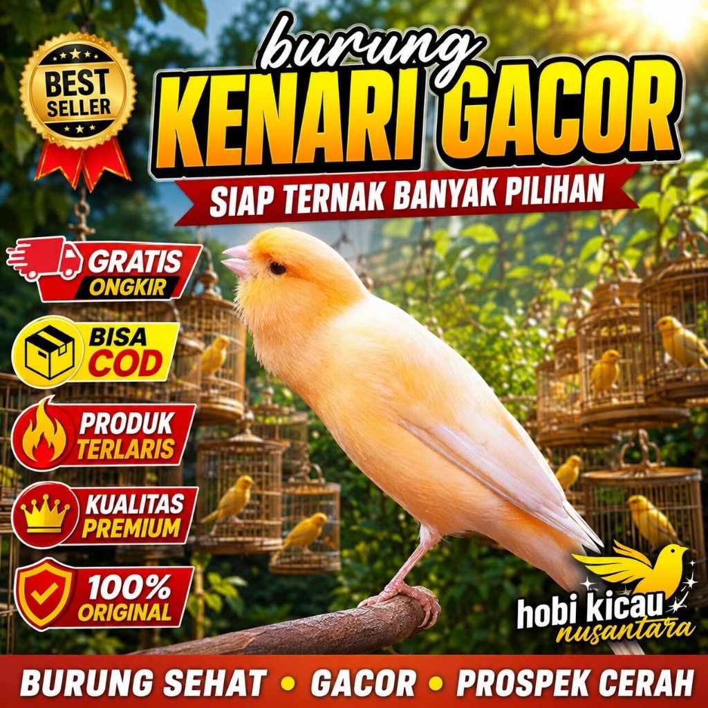 burung kenari gacor jantan dan betina siap ternak banyak pilihan