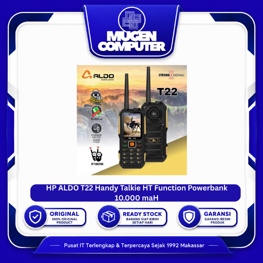 HP ALDO T22 Handy Talkie HT Function Powerbank 10.000 maH