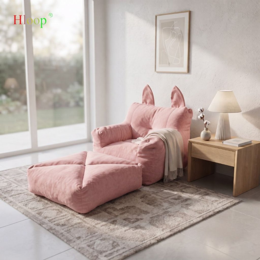 HLOOP Baby Boss Bunny Ears Kids Sofa | Sofa Lipat Anak Premium | Sofa Anak Minimalis Japandi | Sofa 