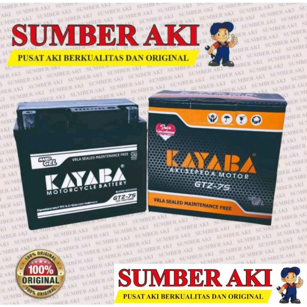 Aki SATRIA FU KAYABA GTZ7S ACCU KERING