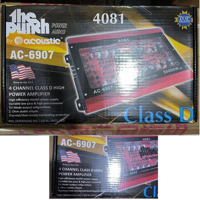 Power Mobil Acoustic The Punch P 4081 4 Channel AC-6907 (50.000w)
