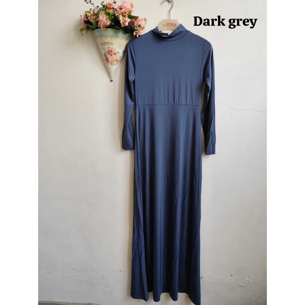 ZOYA INNER ARDICIA DARK GREY INNER GAMIS INNER BAJU