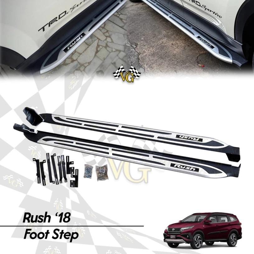 Footstep Rush 2018 - 2026 Foot Step Terios Pijakan Kaki Silver Footstep Terios